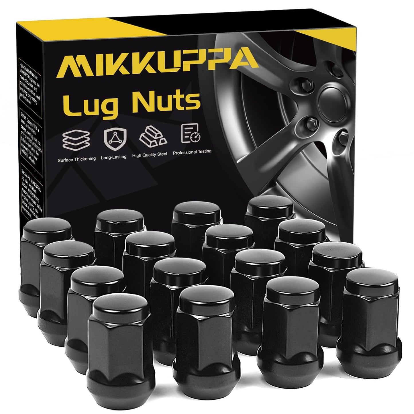 MIKKUPPA M12x1.5 Lug Nuts - Replacement for Ford Fusion Focus Escape, Honda Accord Civic CRV, Chevy Cruze Malibu, Dodge Journey, Jeep Compass Patriot Aftermarket Wheel, 20pcs Chrome Closed End Nuts