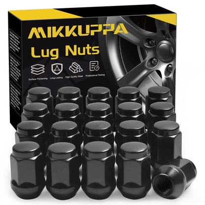MIKKUPPA M12x1.5 Lug Nuts - Replacement for Ford Fusion Focus Escape, Honda Accord Civic CRV, Chevy Cruze Malibu, Dodge Journey, Jeep Compass Patriot Aftermarket Wheel, 20pcs Chrome Closed End Nuts