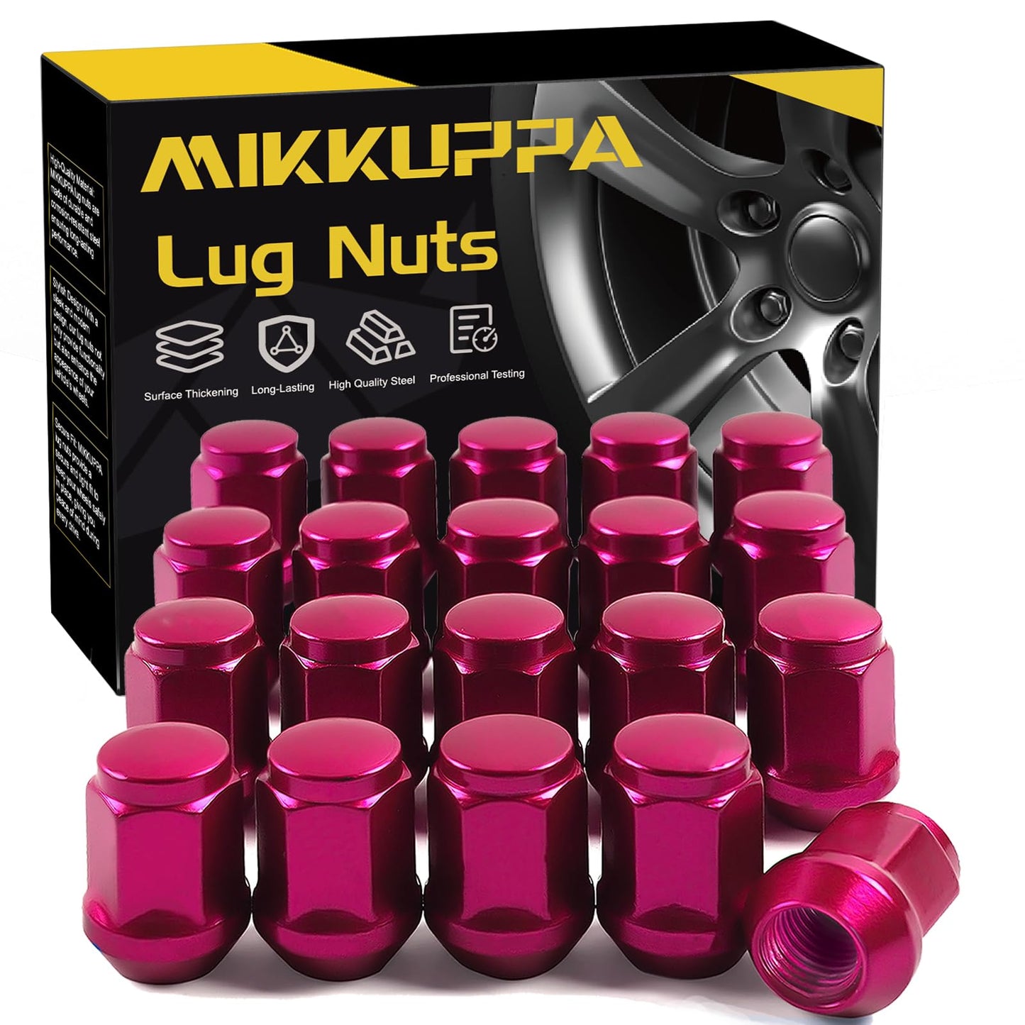 MIKKUPPA M12x1.5 Lug Nuts - Replacement for Ford Fusion Focus Escape, Honda Accord Civic CRV, Chevy Cruze Malibu, Dodge Journey, Jeep Compass Patriot Aftermarket Wheel, 20pcs Chrome Closed End Nuts