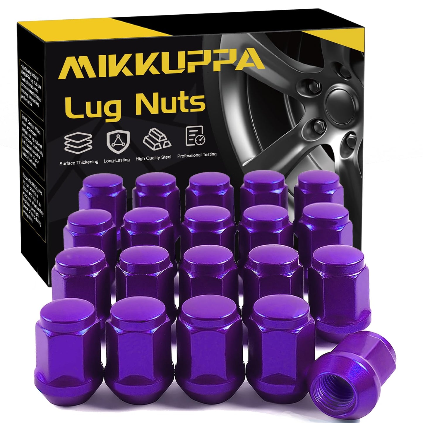 MIKKUPPA M12x1.5 Lug Nuts - Replacement for Ford Fusion Focus Escape, Honda Accord Civic CRV, Chevy Cruze Malibu, Dodge Journey, Jeep Compass Patriot Aftermarket Wheel, 20pcs Chrome Closed End Nuts