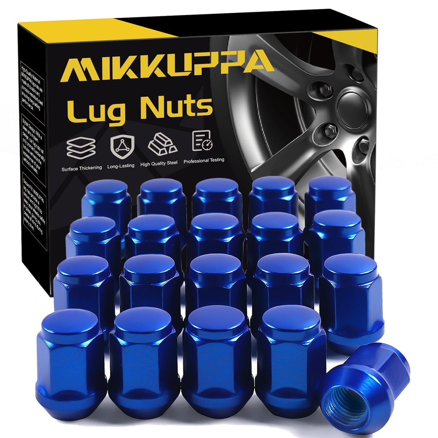 MIKKUPPA M12x1.5 Lug Nuts - Replacement for Ford Fusion Focus Escape, Honda Accord Civic CRV, Chevy Cruze Malibu, Dodge Journey, Jeep Compass Patriot Aftermarket Wheel, 20pcs Chrome Closed End Nuts
